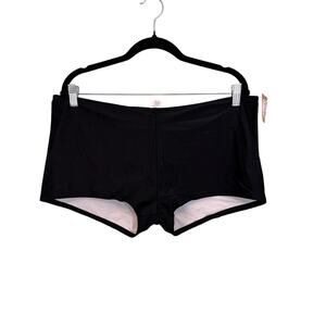 OP Boyshorts Womens 15-17 XL Black Underwear Panties Low Rise Sports Yoga NWT